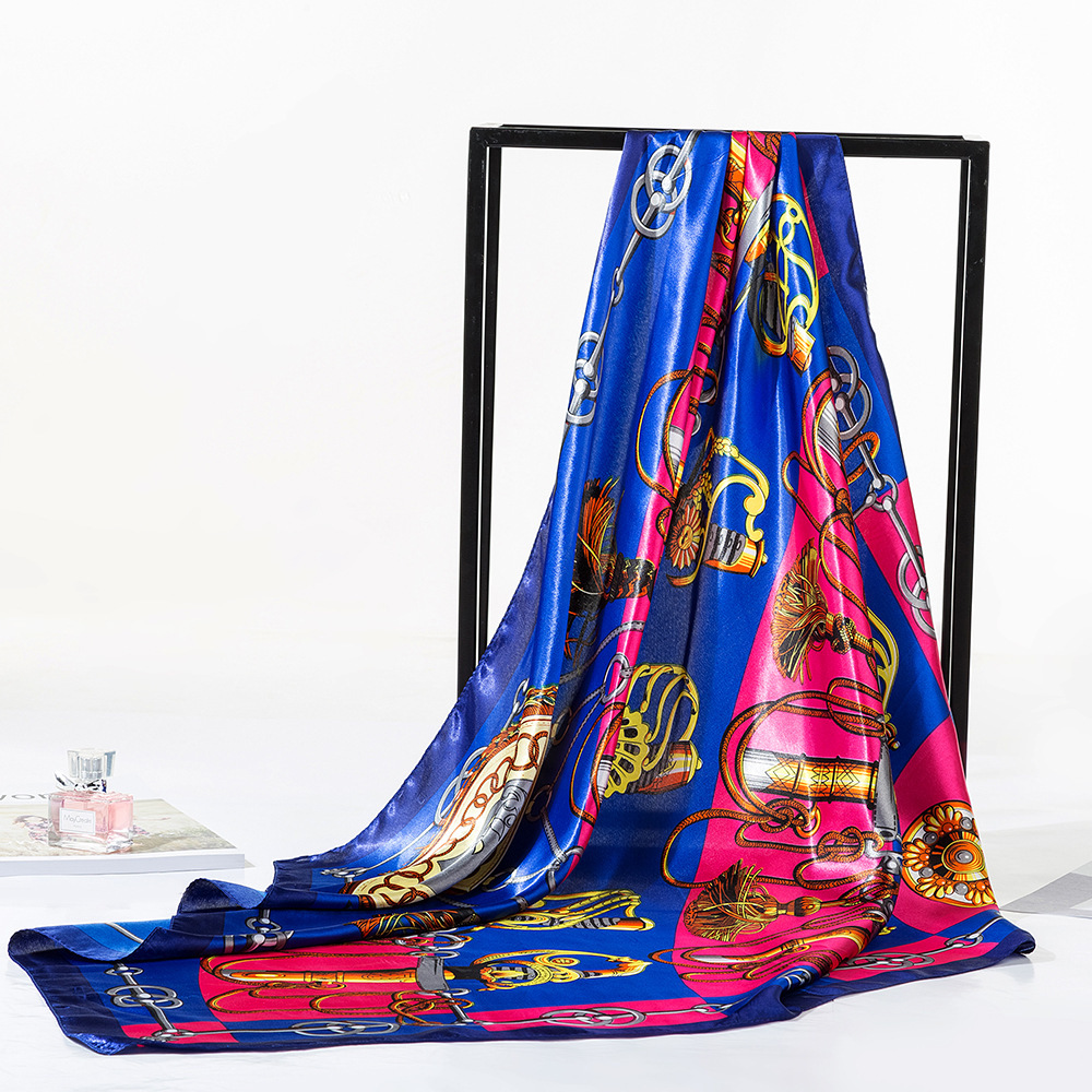 Hangzhou printing silk Silk like scarf Ethnic style silk gift Silk scarf dance Occupation Large square wholesale