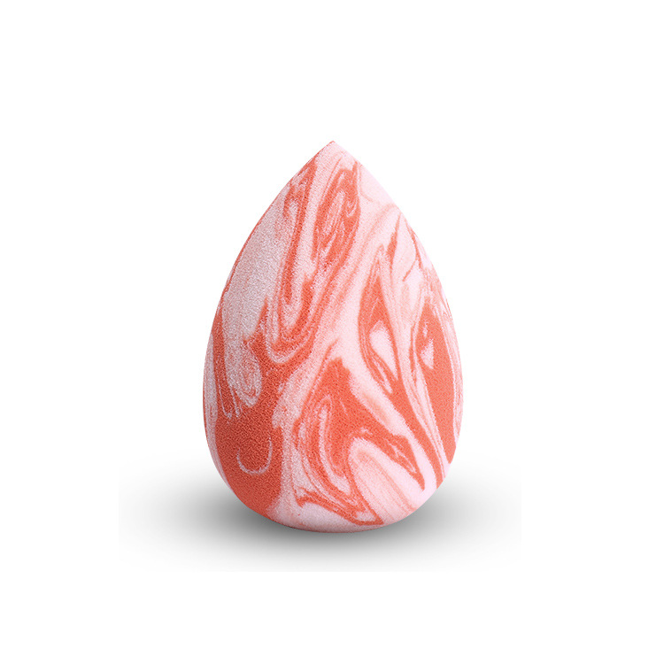 Huevo de belleza de dos colores húmedo y seco de doble uso maquillaje gota de agua soplo de polvo hidrófilo sin látex esponja remojo agua se convierte en huevo de maquillaje más grande