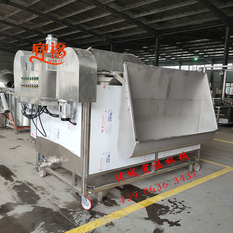 开封燃气蚕豆油炸机,连续麻辣花生油炸锅,宜福大型蚕豆油炸机