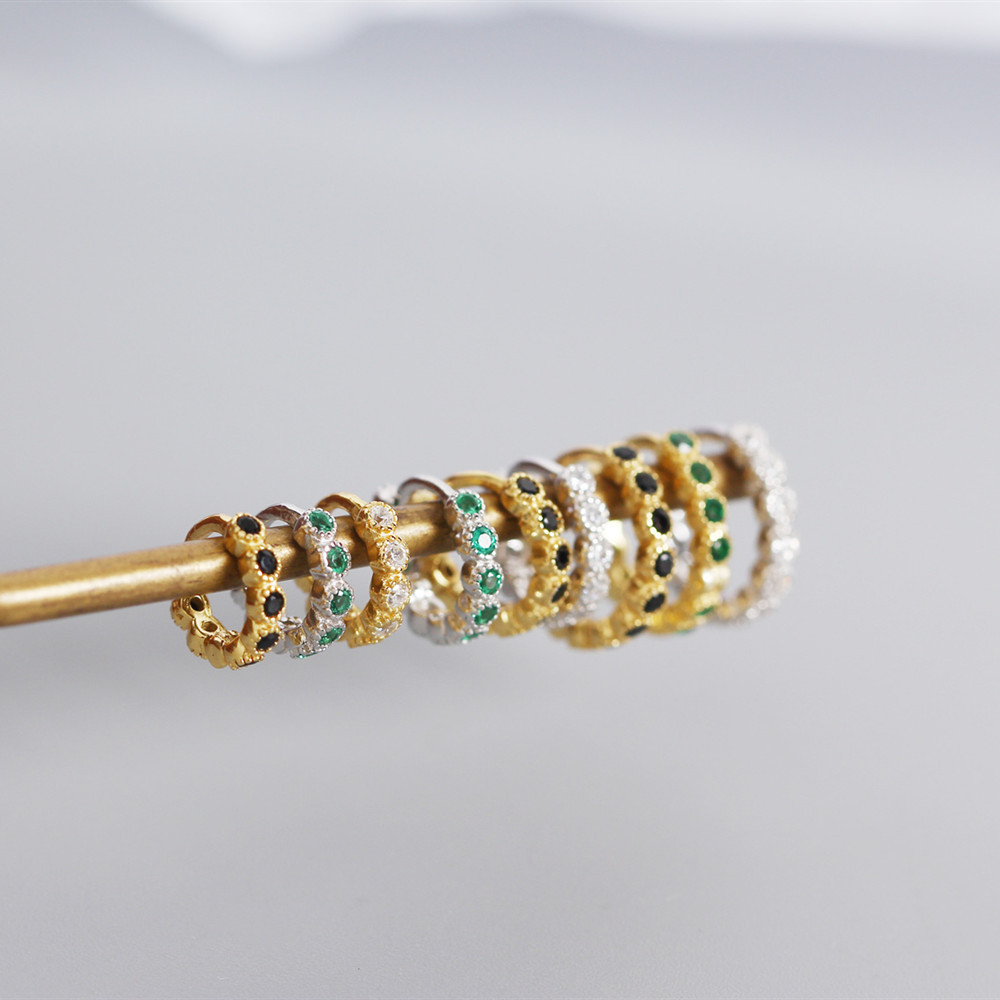 S925 Argent Sterling Diamant Géométrique Clip D'oreille En Gros Bonjour Bijoux display picture 5