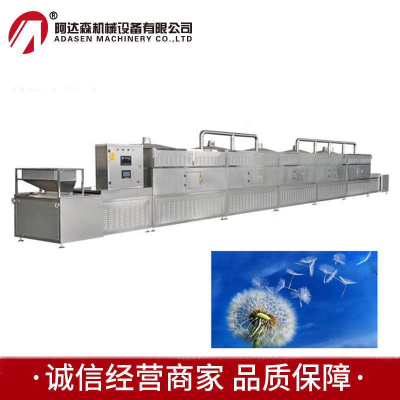 微波带式烘干机 蒲公英微波干燥杀菌设备 济南厂家供应 支持定制