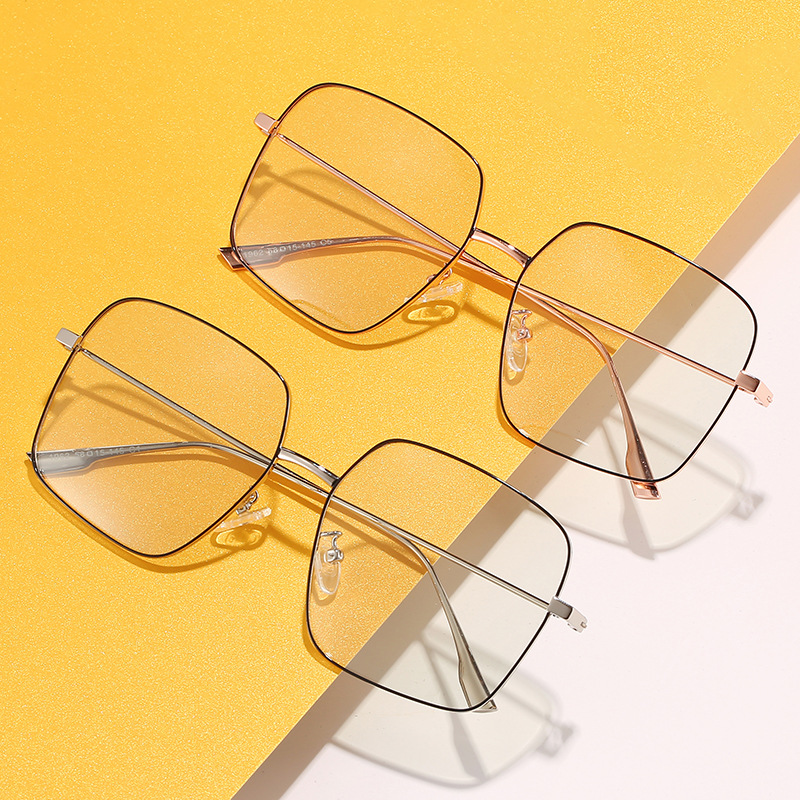 防蓝光眼镜 复古男女士平光镜金属眼镜框近视配镜眼镜架批发|ms