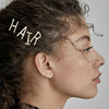 Silver brand hairgrip with letters, English letters, internet celebrity