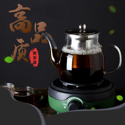 煮茶器高硼養生壺玻璃煮茶壺蒸汽茶加熱小電熱爐家用迷妳電茶爐