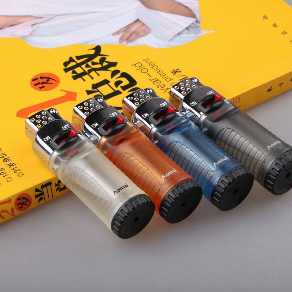 厂家AM7102砂轮透明软火纹火小火新奇特打火机 创意个性|ms