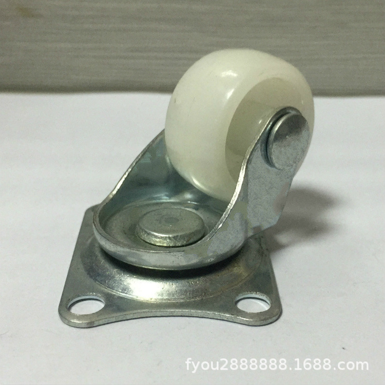 脚轮厂家白色PP万向脚轮购物车小车轮1寸1.25寸1.5寸2寸2.5寸3寸