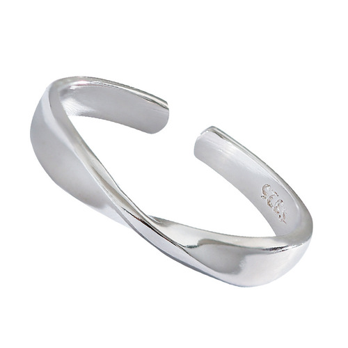 Möbius ring for women Japanese simple personality niche design Bridge of Sighs 925 sterling silver open index finger ring