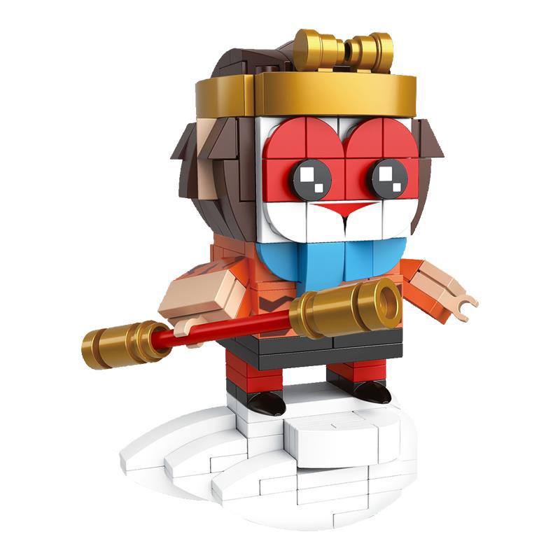 迪库 Строительные блоки 6800B «Путешествие на Запад» с квадратной головой коровы, Короля Демонов Татхагаты Гуаньинь, железный вентилятор, совместимый с игрушками Lego, 6+ блоков