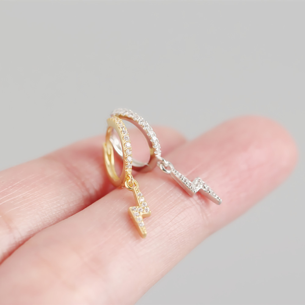 Geometric Fashion 925 Sterling Silver Gem Plating Earrings display picture 3