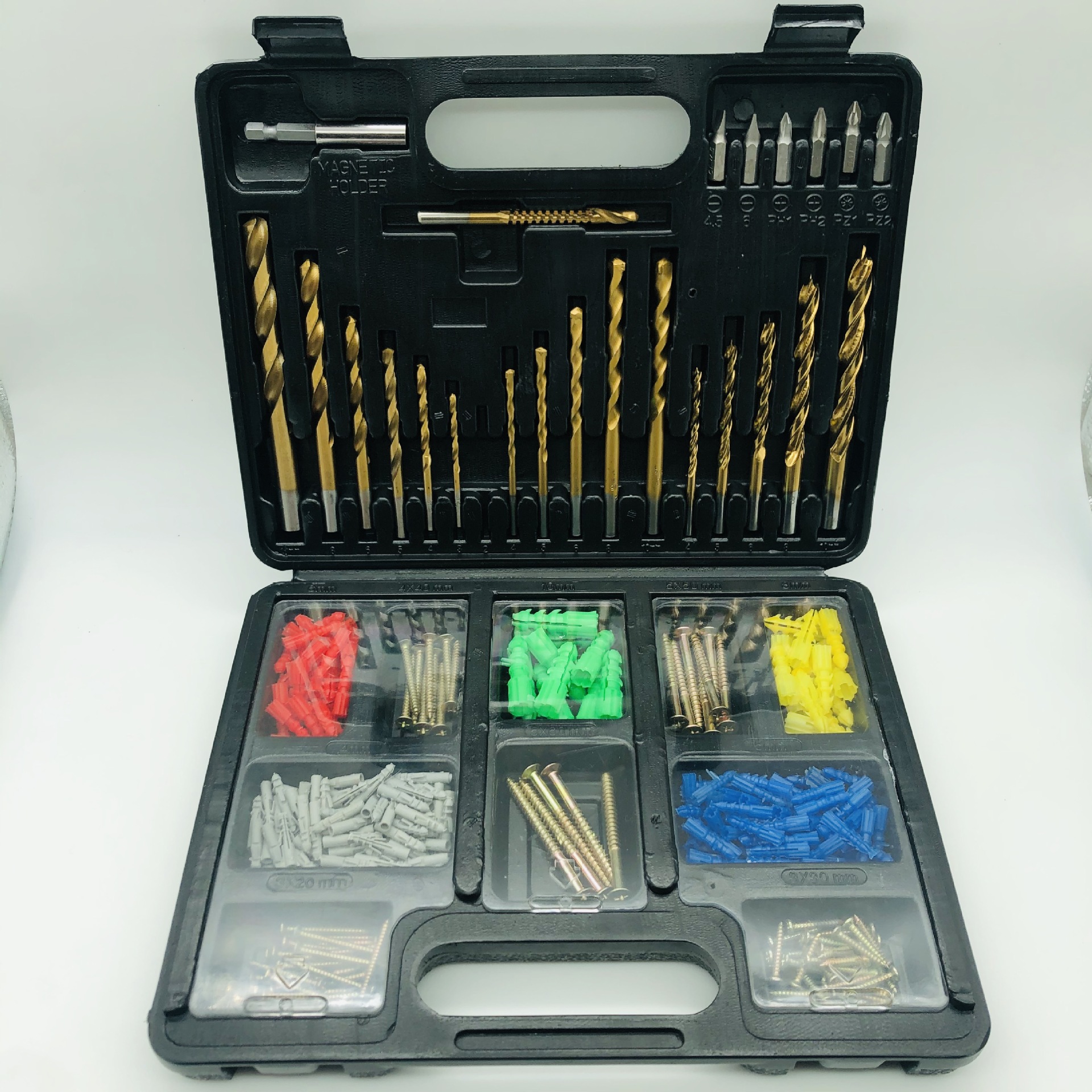 厂家311件套钻头组套装混合麻花钻头PE工具箱