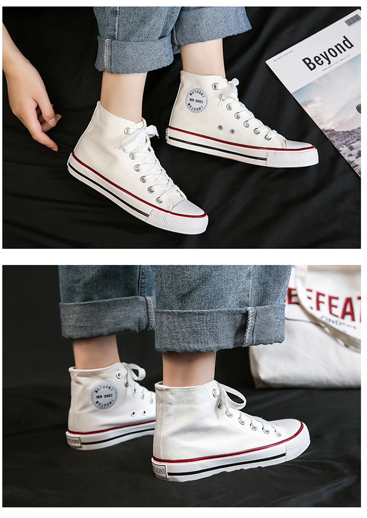 Unisex Fashion Solid Color Round Toe Canvas display picture 4