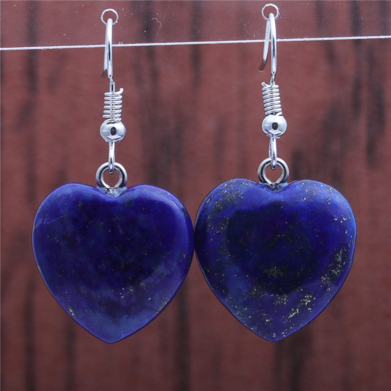 Turquoise Heart Earrings display picture 6