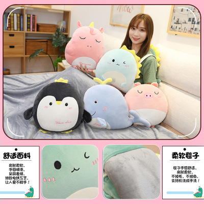 originality winter Cartoon animal Plush Toys Hand Triple to work in an office Siesta Pillows Manufactor One piece On behalf of