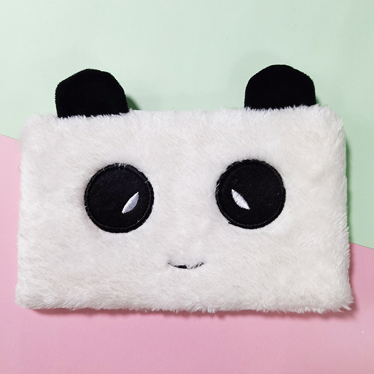 厂家直供毛绒笔袋 创意文具学习文具笔袋 猫咪毛绒学生笔袋
