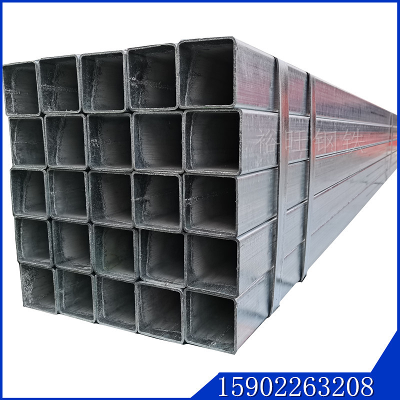 Tianjin Manufactor HDG Rectangular Pipe Q345 Fang Tong Square tube Length machining