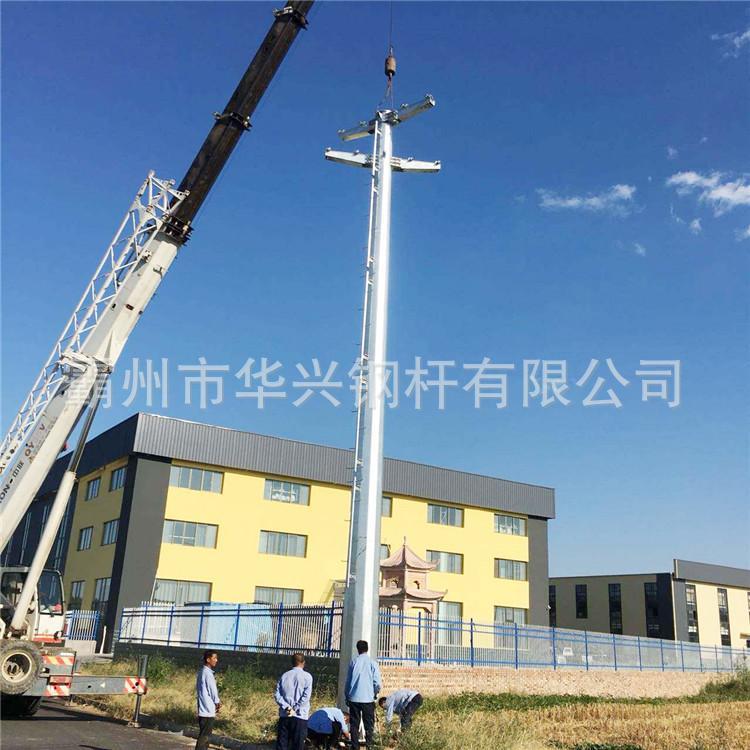 13米电力钢杆 热镀锌钢管杆 终端钢制电线杆 钢管塔批发