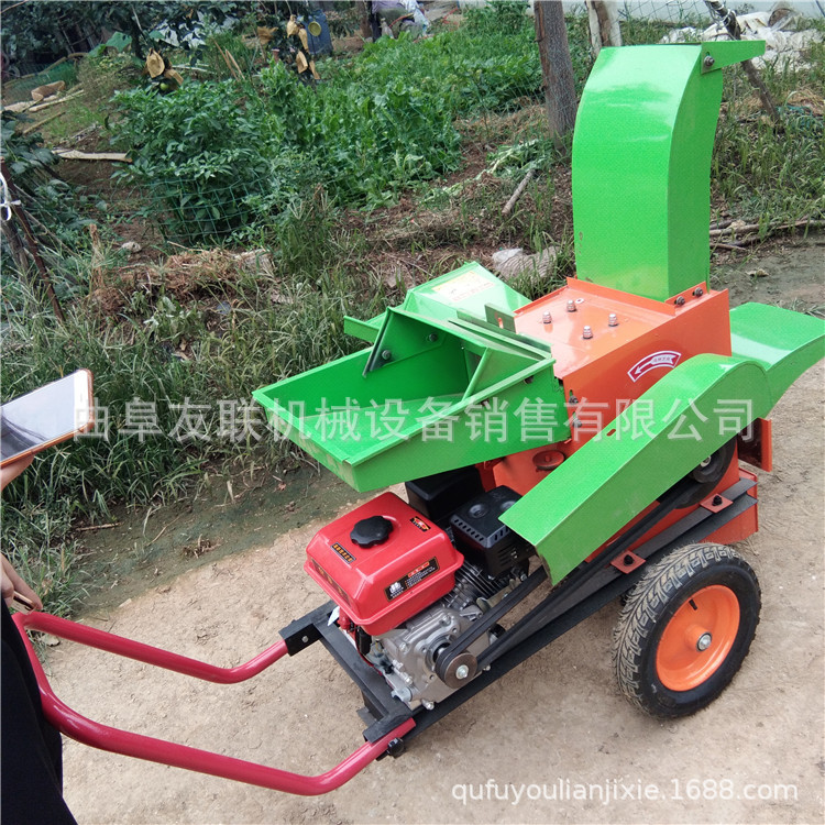 汽油动力铡草机 干湿两用秸秆稻草粉碎揉丝机 一机多用铡草揉丝68