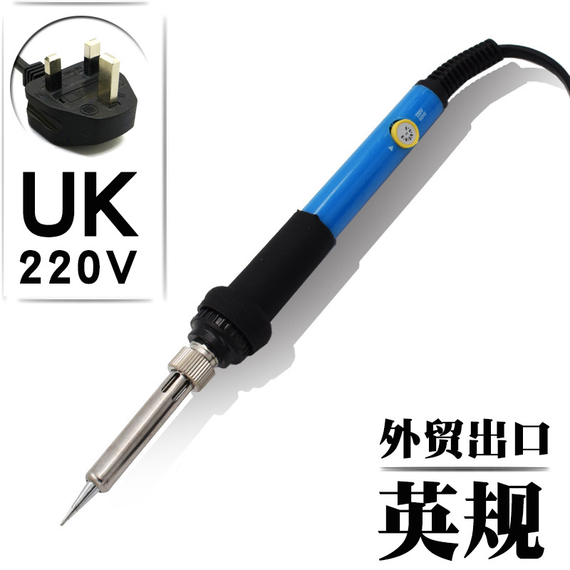Control de la temperatura azul soldador eléctrico 220V estándar europeo herramientas de reparación de exportación de comercio exterior 110V estándar americano temperatura constante soldador eléctrico
