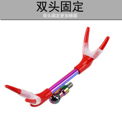 炫彩雙頭支架頭夜光支架套防晃防滑雙頭穩定性強釣魚雙頭竿架頭