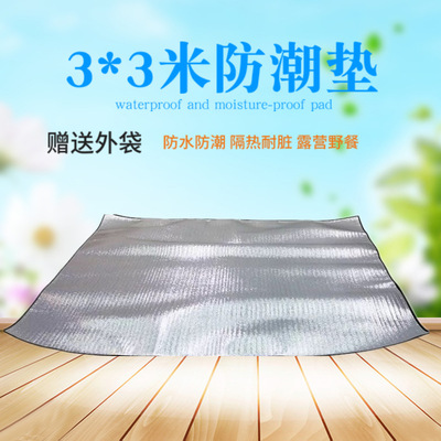 天羽超大户外野餐垫3*3米双面防潮垫隔热铝膜露营野营沙滩垫|ru