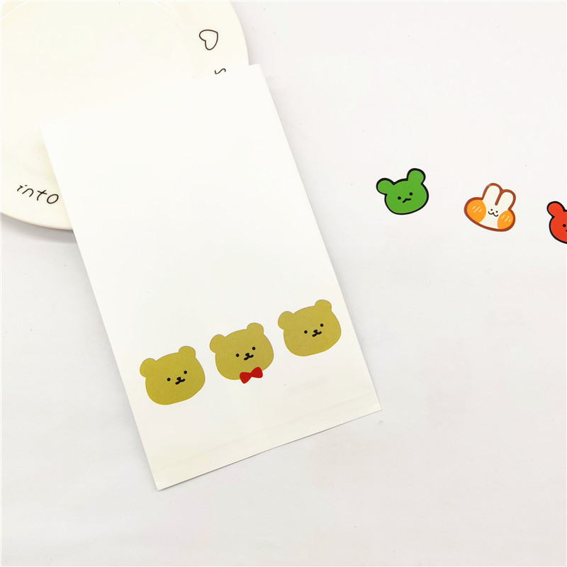 Bolsa de almacenamiento de papel estilo ins dibujos animados lindo impresión tamaño pequeño mini bolsa de papel decoración accesorios bolsa de regalo