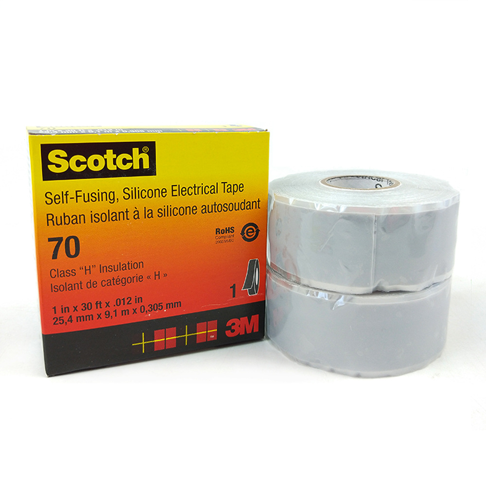 3M70#抗爬电自融硅胶电气胶带电工阻燃胶带抗臭氧性