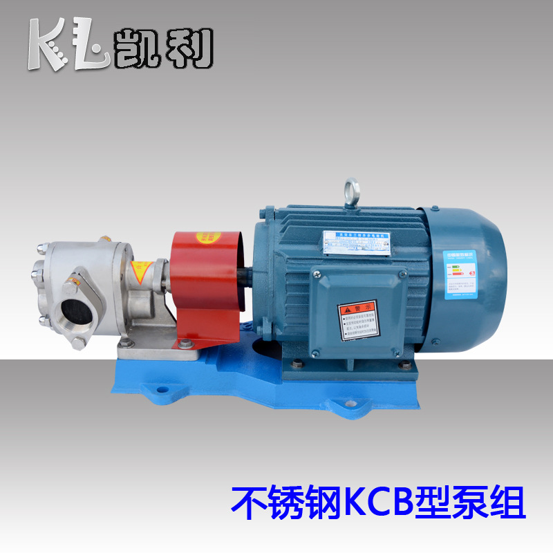 KCB型齿轮泵组 润滑油泵不锈钢泵组 可另配油箱 不锈钢电机型