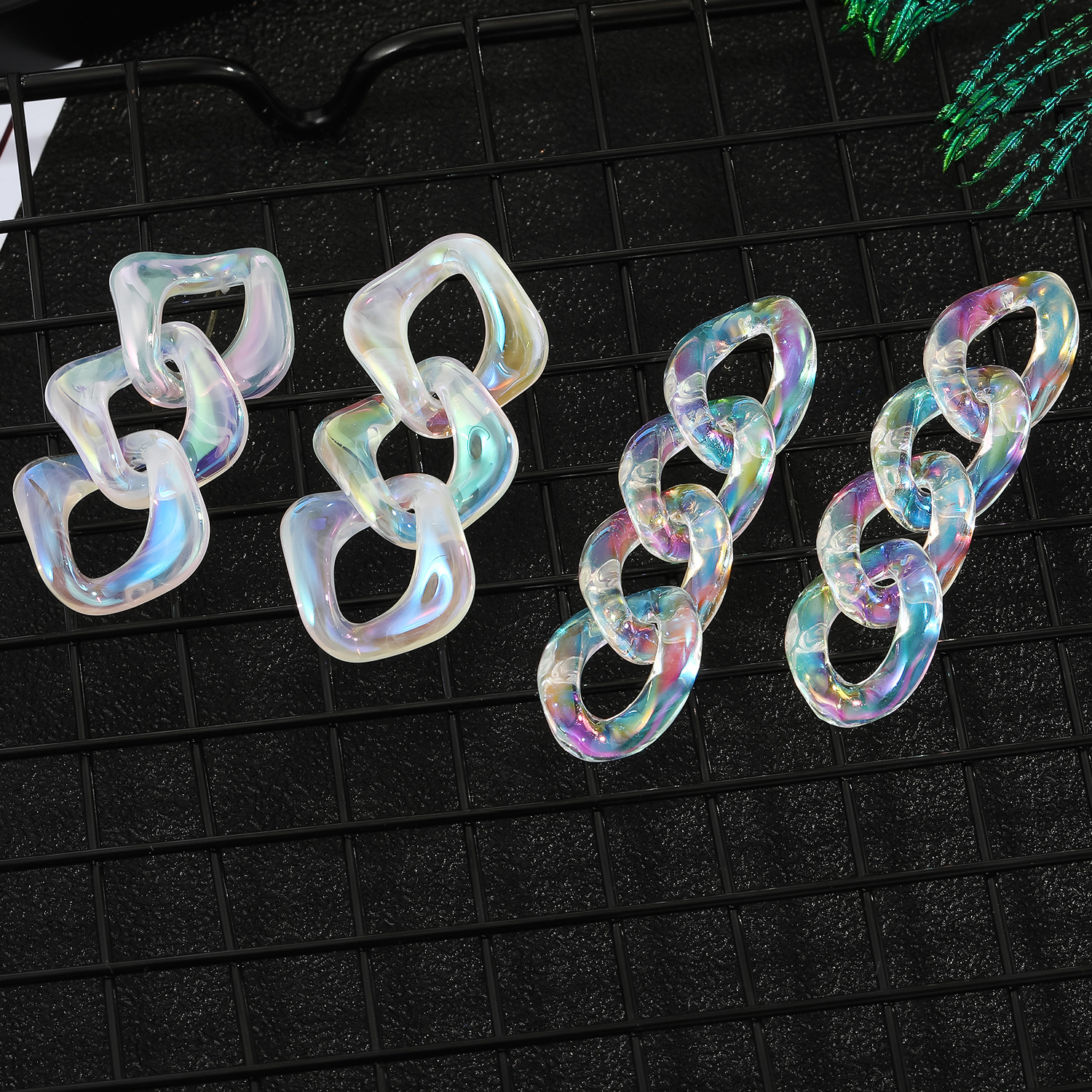 Transparent Acrylic Chain Earrings display picture 2