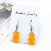 Brand cartoon transparent Japanese earrings for elementary school students, with little bears