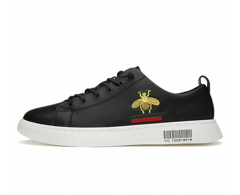 Giày sneaker nam da bò cổ thấp đế bệt, giày thể thao thoáng khí tăng chiều cao — S920 màu trắng, S920 đen chi tiết 34