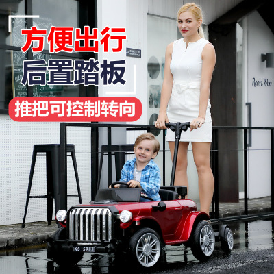 children outdoors Electric vehicle Child The four round remote control indoor Toy car baby baby swing charge