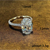 Fashionable big zirconium, ring, trend accessory, European style