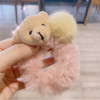 Cute elastic hair rope, hair accessory, with little bears, simple and elegant design