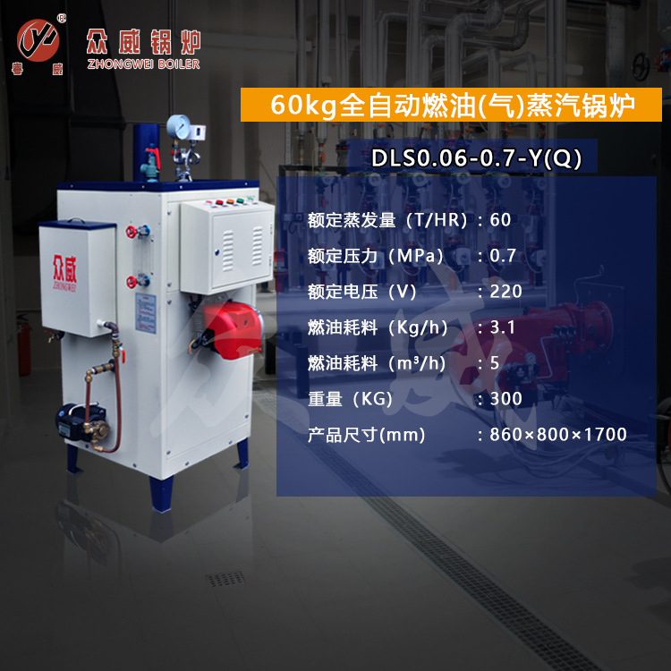 60kg燃油（气）蒸汽发生器60kg燃油气锅炉60kg蒸发量油（气）锅炉