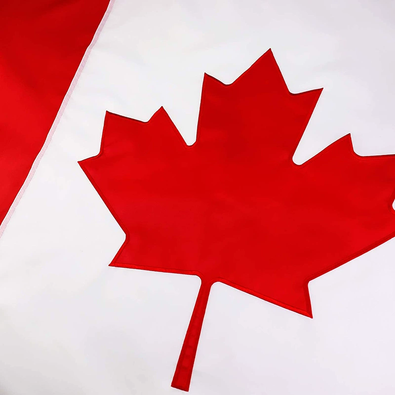 Cross-border special supply of 90*150cm Canadian embroidered flag 210D Oxford cloth Canadian flag