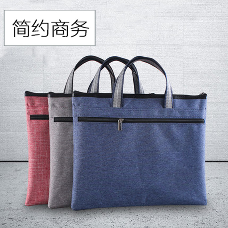 file pocket Canvas bag a4 reticule Store business bag TUTORIAL Like a breath of fresh air Korean Edition student Briefcase