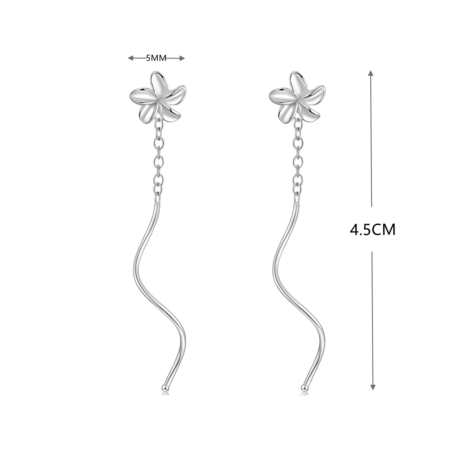 4g Weight 925 Sterling Silver Ear Needle Material Ear line Classification 1 Pair Quantity Holiday, Daily Occasion 925 Sterling Silver Material Geometric, Star, Heart Shape Pattern Women's Gender Casual, Simple Style Style 1 Pair 925 Sterling Silver Geometric Star Heart Shape Ear Line 12
