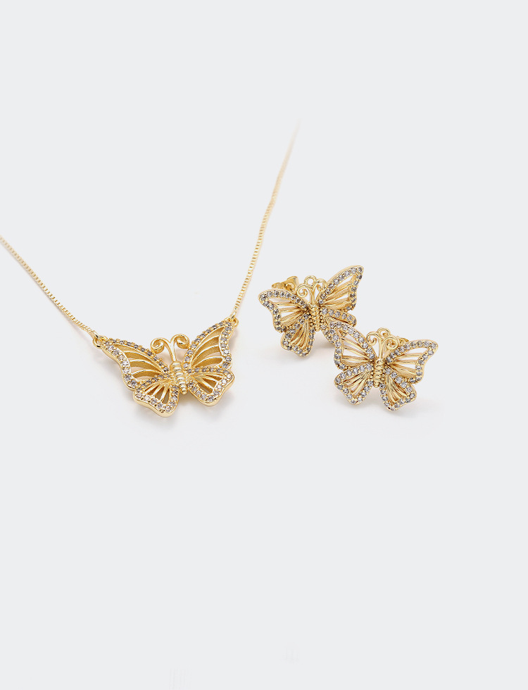 wholesale fashion hollow butterfly clavicle pendant goldplated necklacepicture8