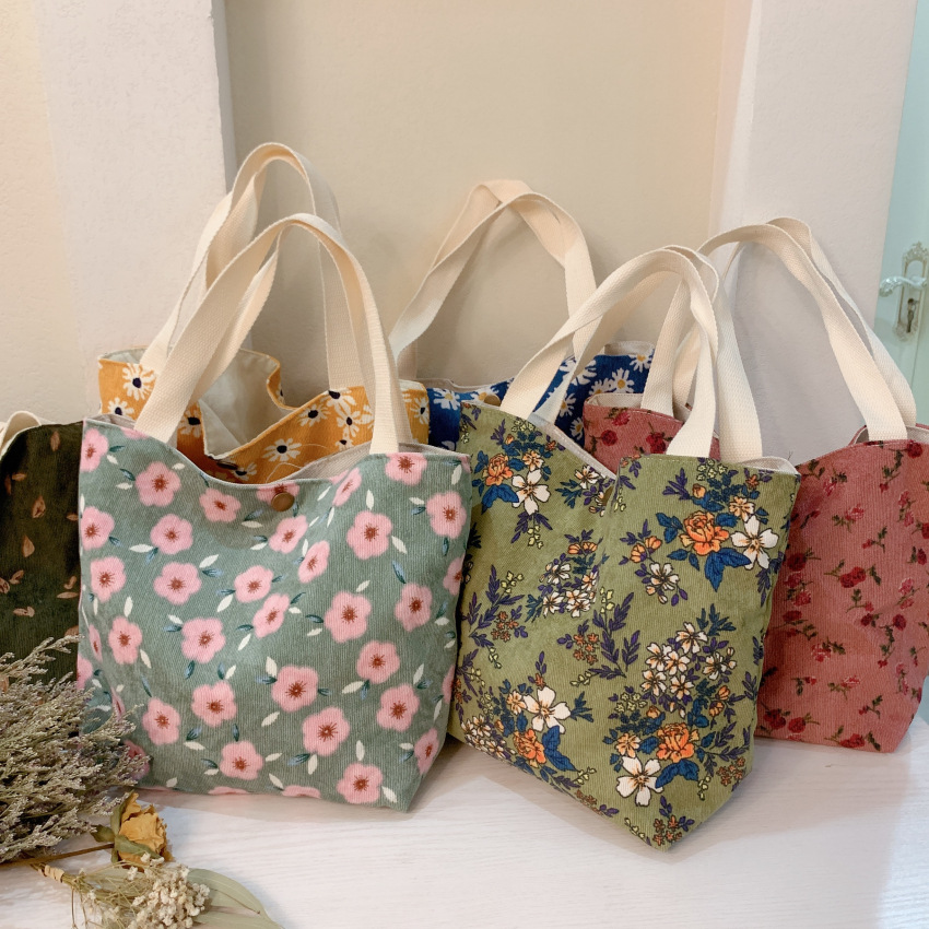 Women's Fashion Flower Oxford Cloth Shopping Bags display picture 1