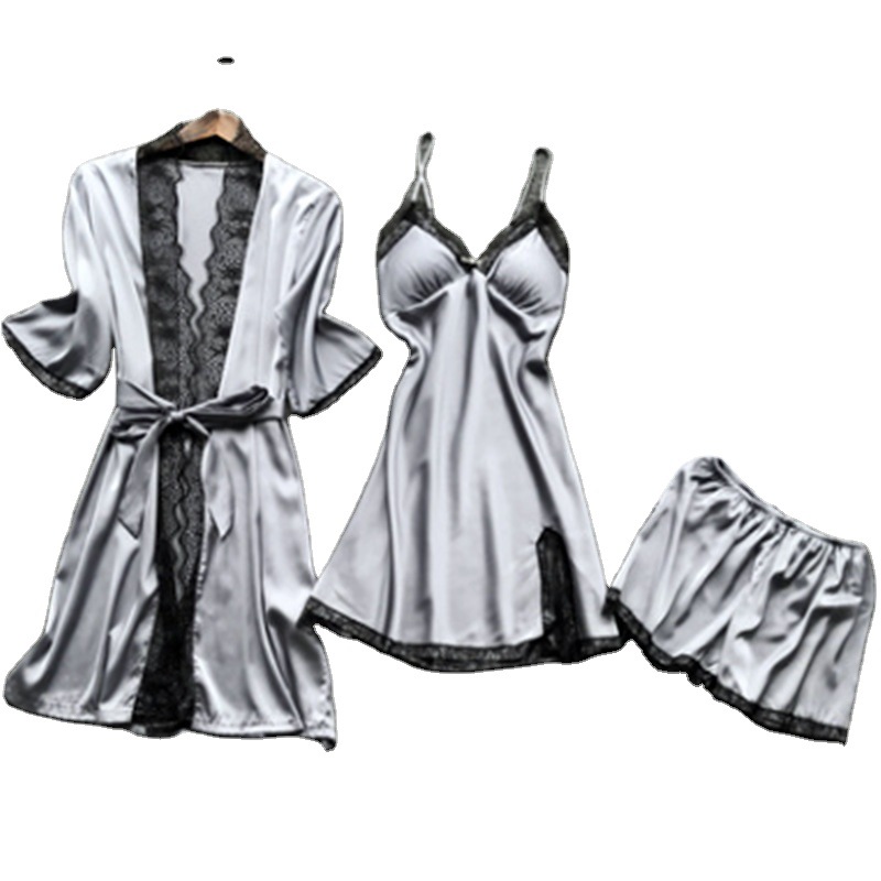 European And American Women‘s Sexy Pajamas Summer Four-Piece Korean Sling