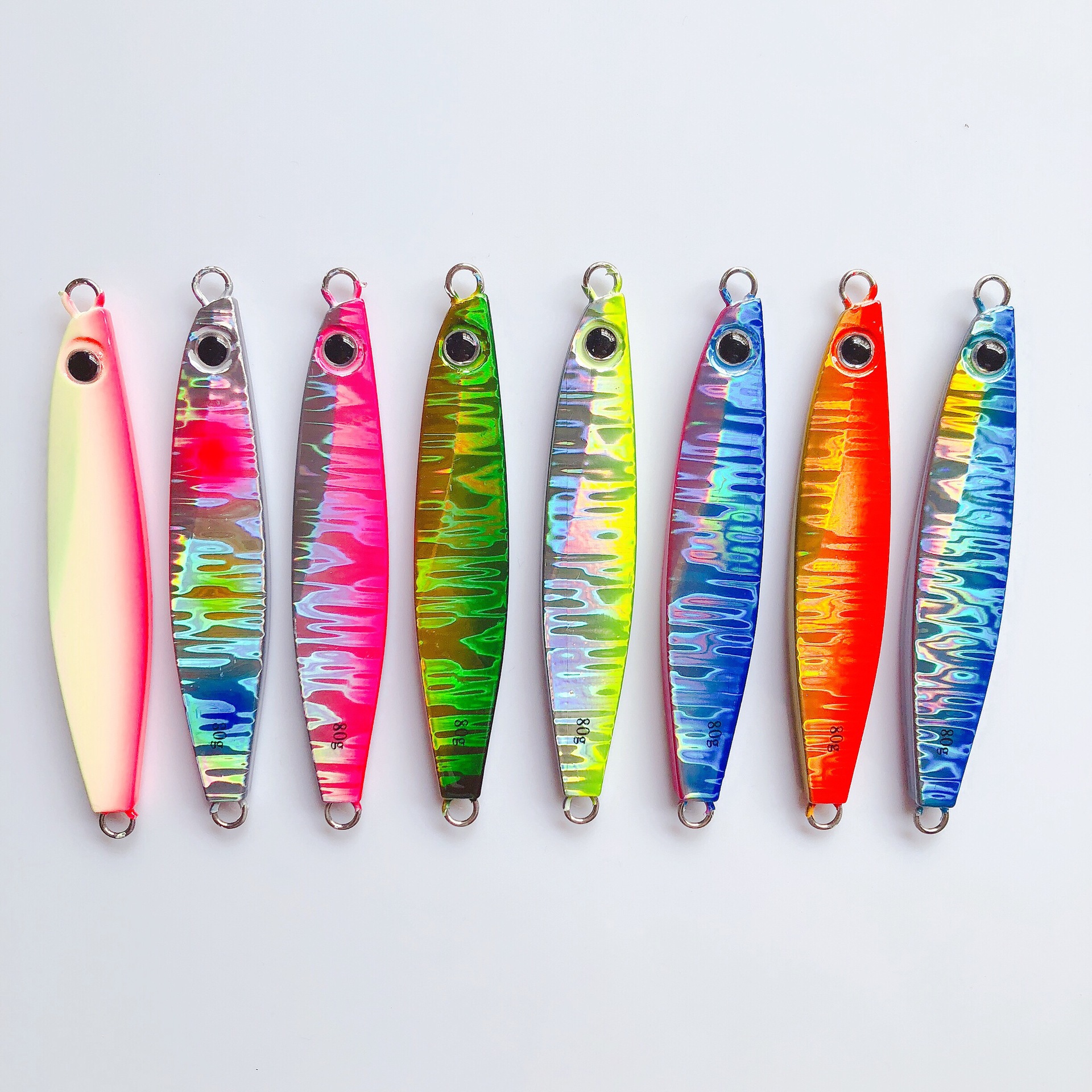 8 colors Sinking Jigging Fishing Lures Metal Spoons Fresh Water Bass Swimbait Tackle Gear