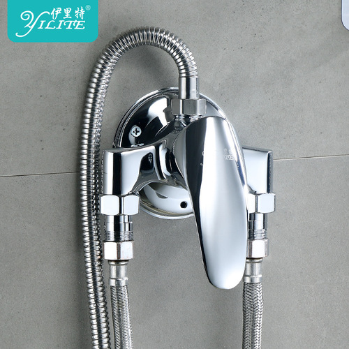 Copper Ming Install Mixed Water Valve Shower Head Set Solar Heater Mixed Tap Surface Mount Shower Head