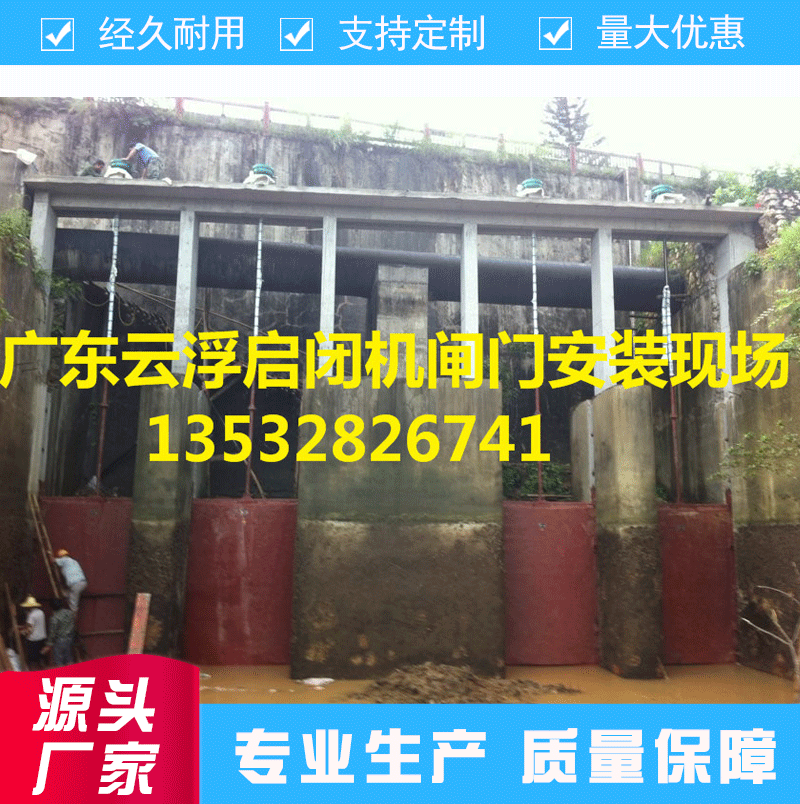 广东省汕头市潮阳区黑臭水治理螺杆启闭机铸铁闸门安装20000元/套