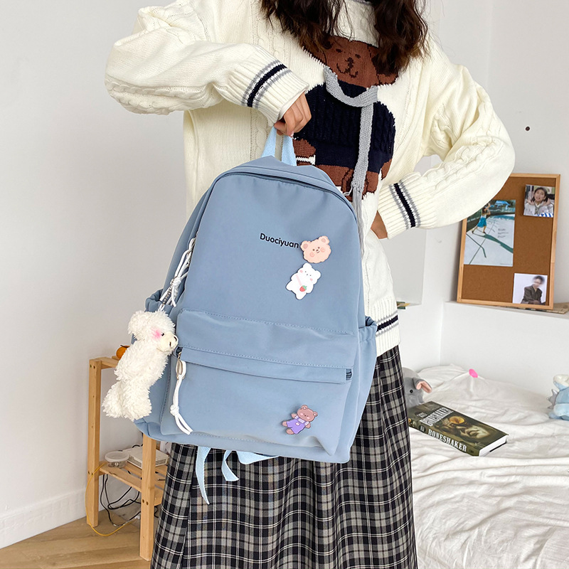 Simple Students Cute School Bag Vintage Soft Backpack display picture 91