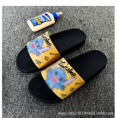 Men's slippers for outer wear 2020 new summer ins trend internet celebrity cartoon fashion outdoor non-slip household slippers