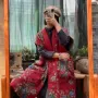 宽松撞色大花1603坎肩