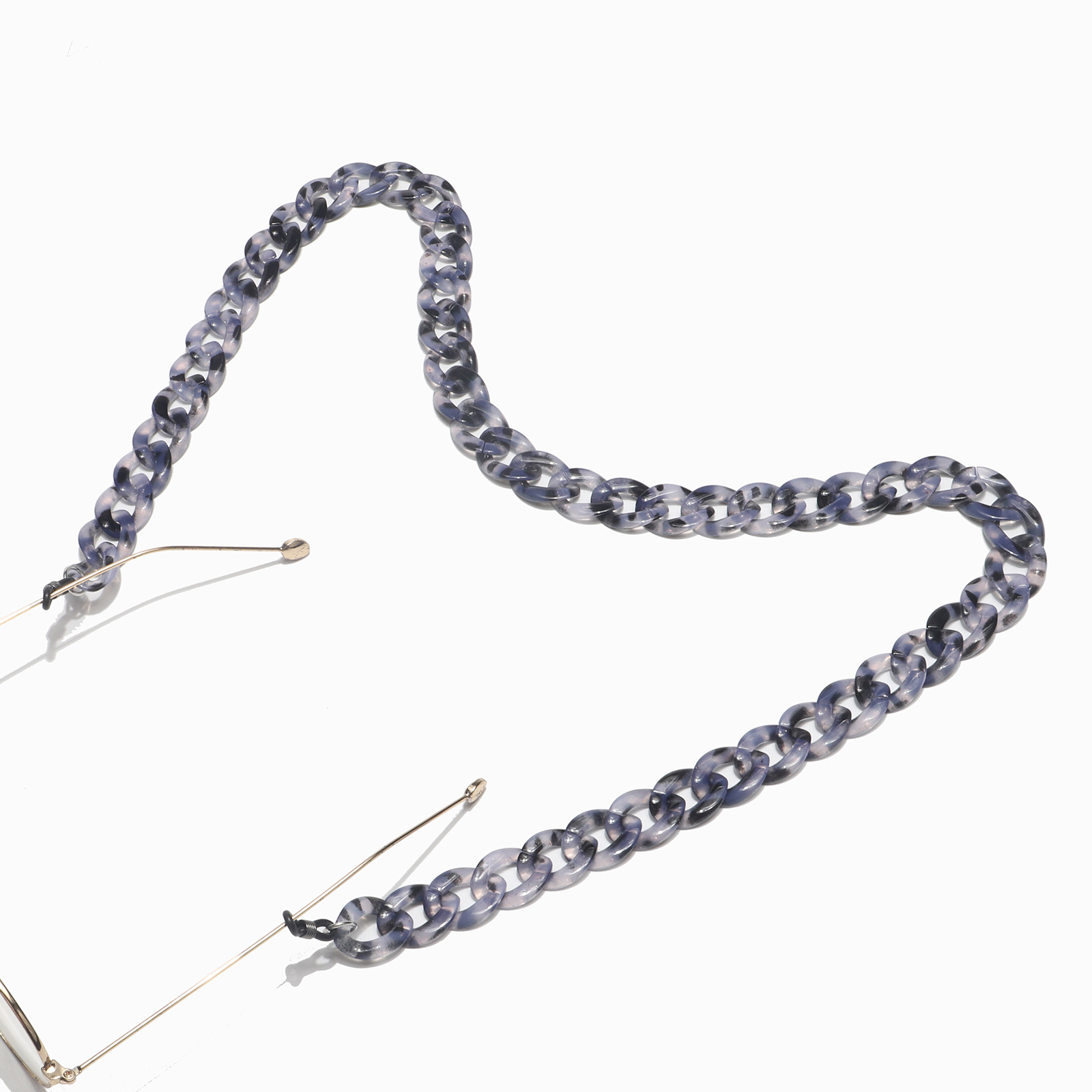 30g Weight Plastic Material Grey Color Resin Acrylic Plastic Leopard Print Glasses Chain Simple Retro Fashion Glasses Chain Anti-skid And Anti-lost Wholesale Nihaojewelry 7