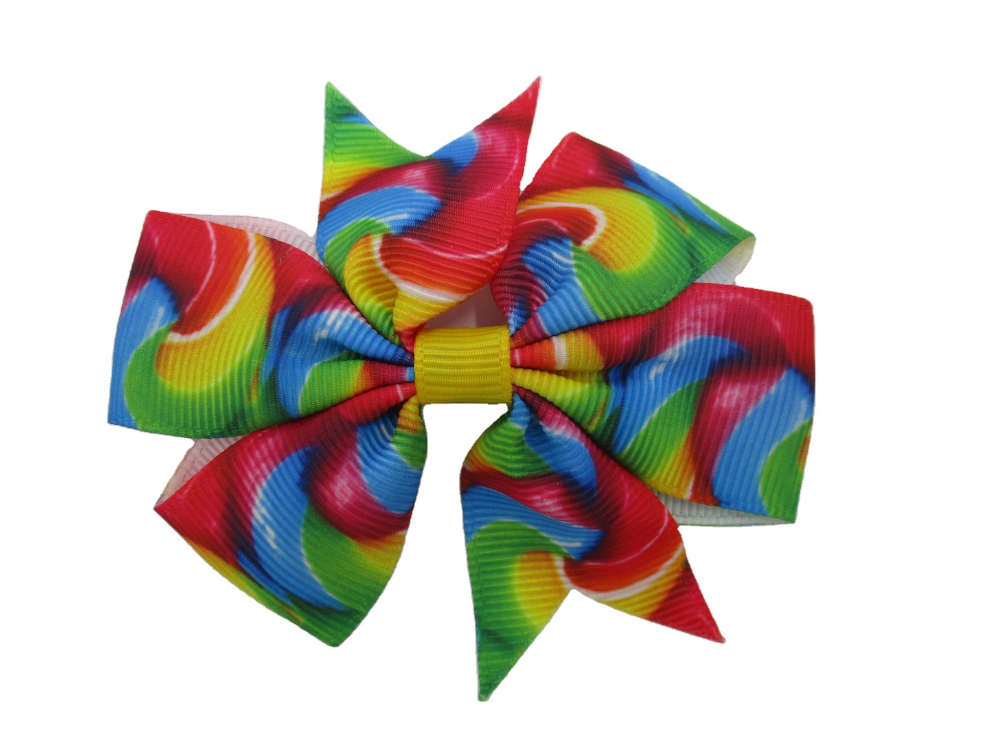 Rainbow children's hairgrip with bow
