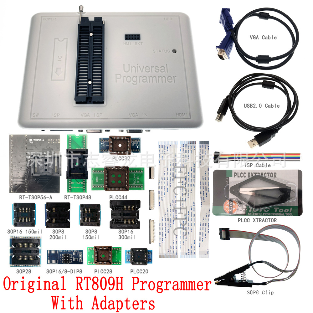 Original RT809H Programmer With Adapters...