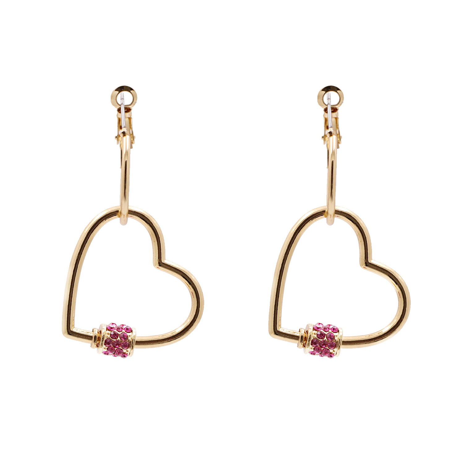 Fashion Gold Heart-shaped Retro Exaggerated Earring Ear Jewelry For Women display picture 10